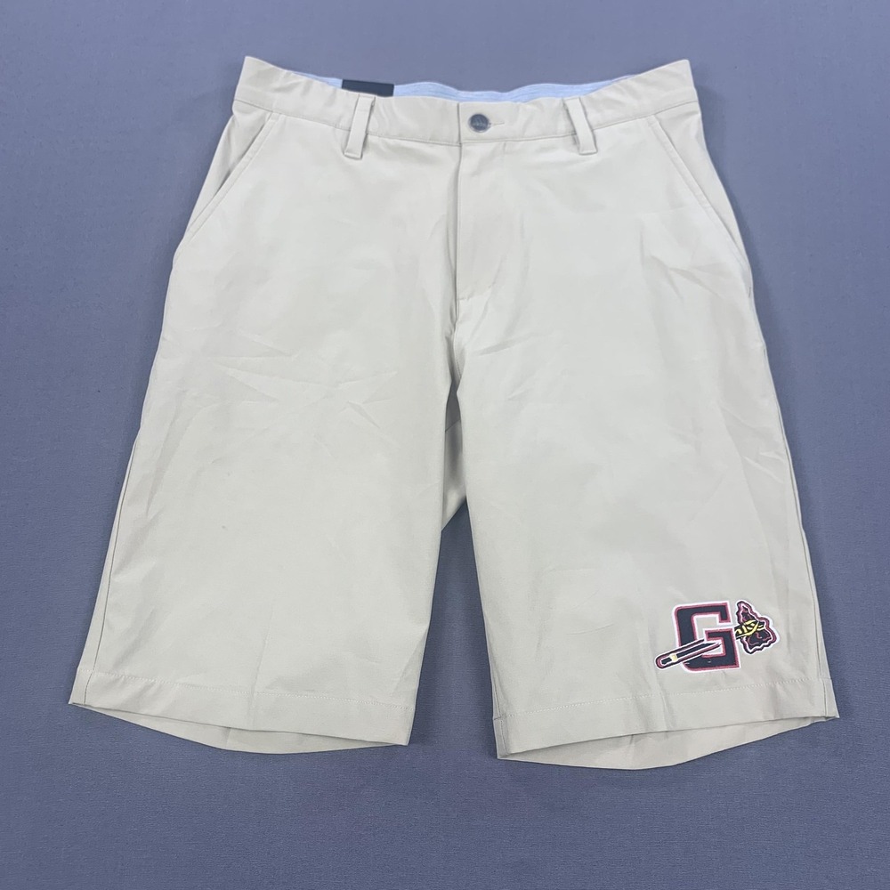 New Adidas Golf Shorts Men 30 Ultimate365 Khaki Beige Gilbert Highschool Indians